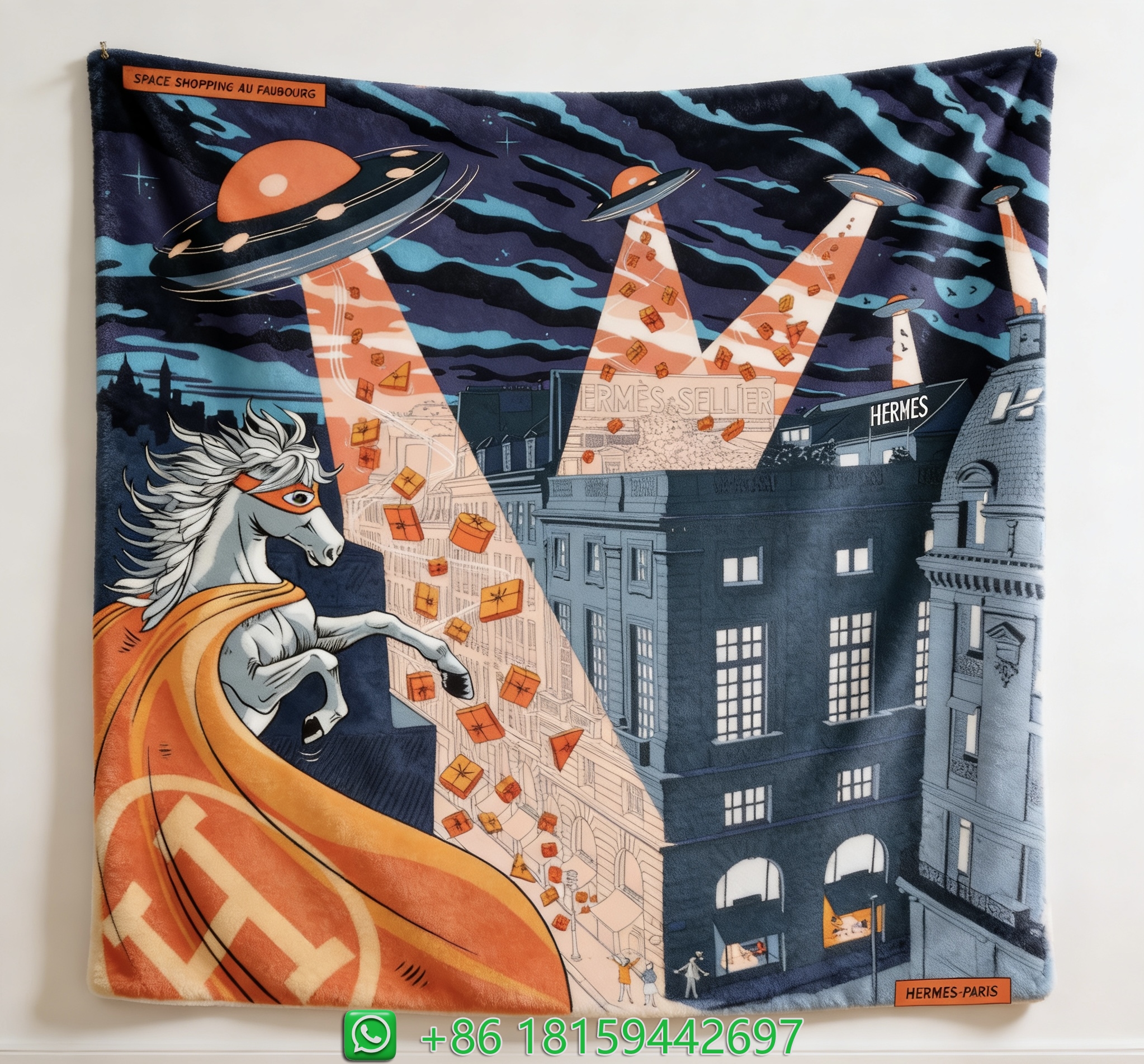 Hermes Throw Blankets